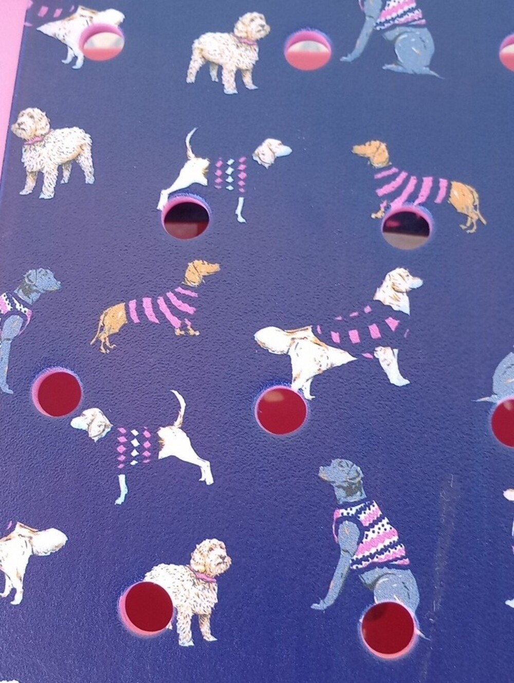 Simply Southern Dog Print Tote Bag • 29in Removable Handles • Navy & Pink • LG - Picture 10 of 10